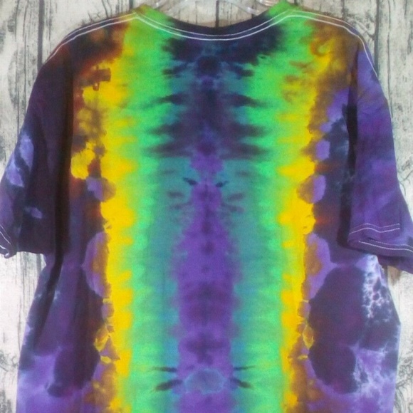 Handmade Tie Dye Short Sleeve Tee Peace Sign - Picture 2 of 2